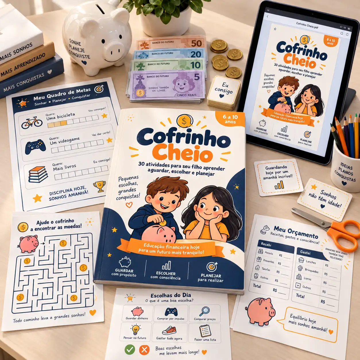Kit Cofrinho Cheio com as 30 atividades imprimiveis